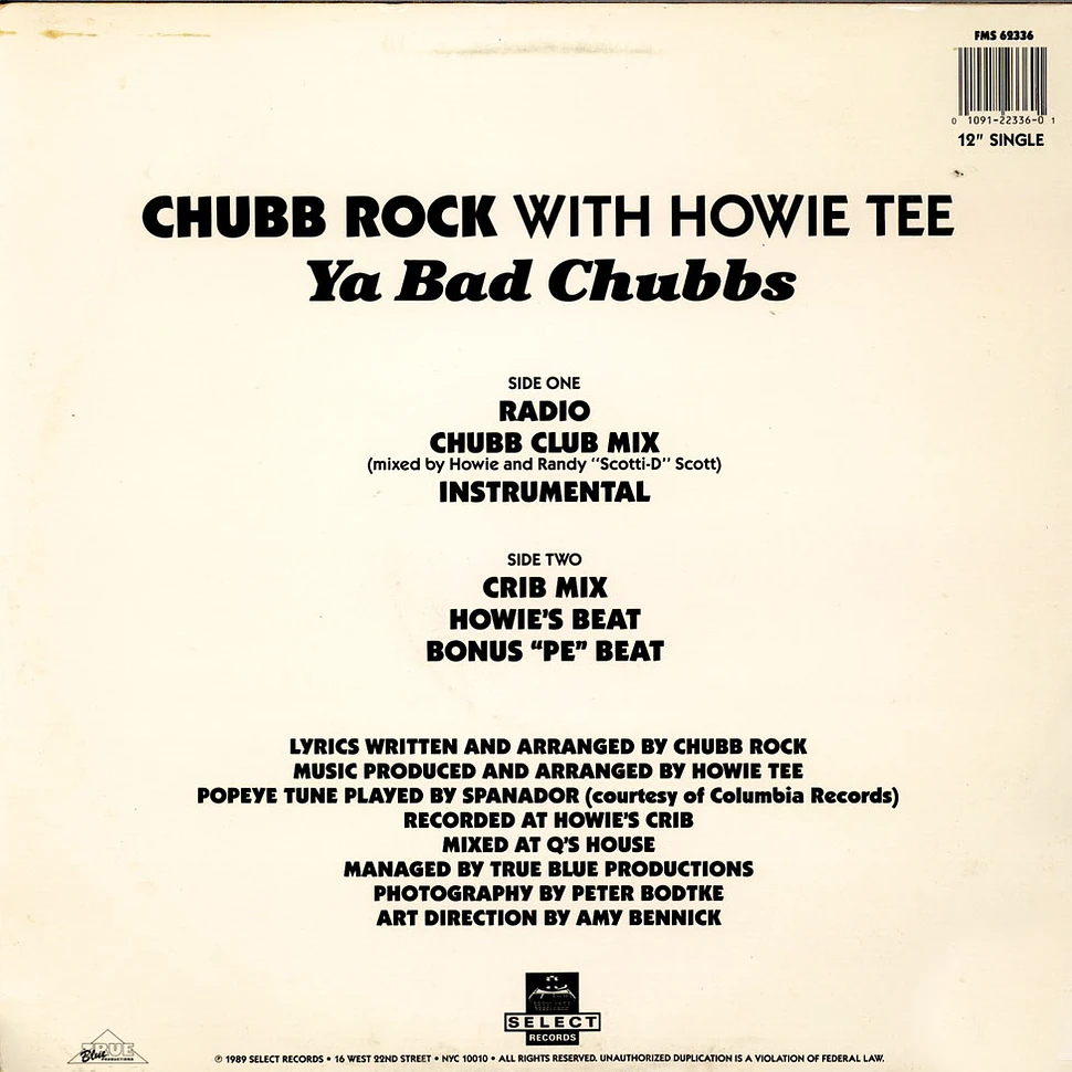 Chubb Rock With Howie Tee - Ya Bad Chubbs