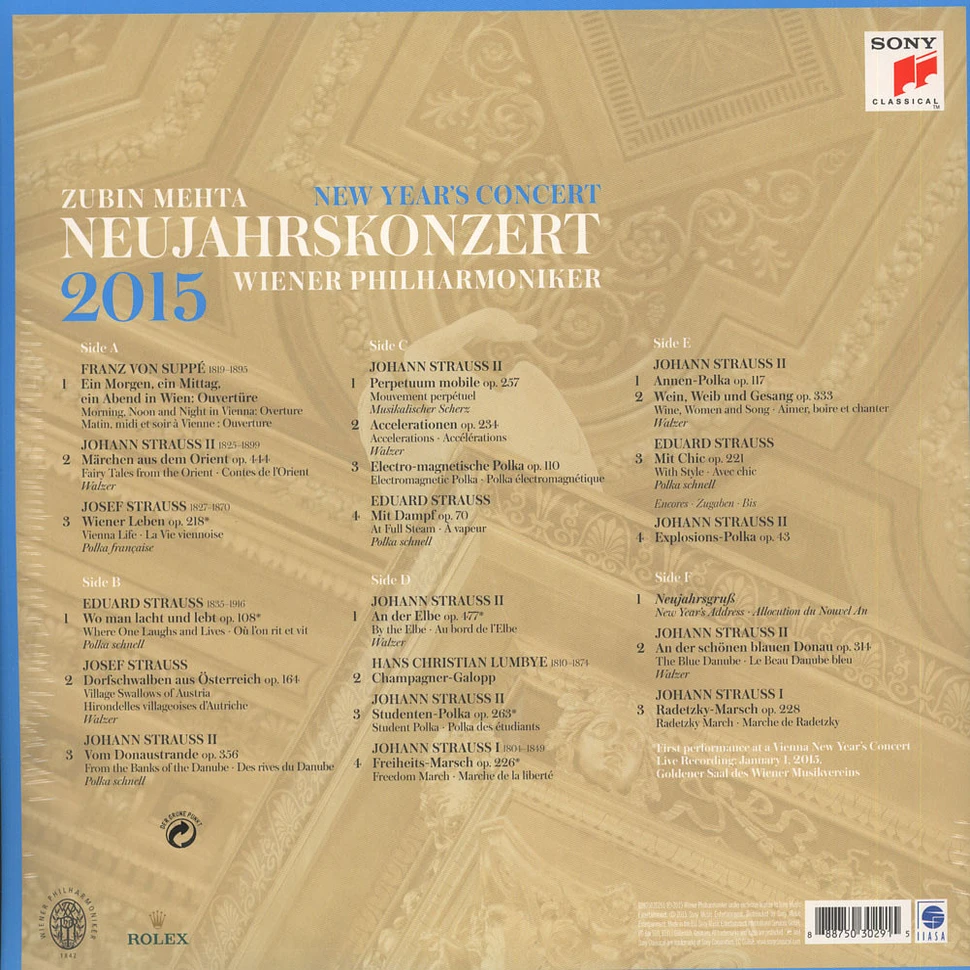 Zubin Metha & Die Wiener Philharmoniker - Neujahrskonzert 2015