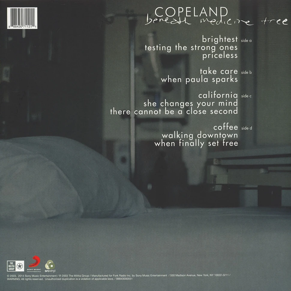 Copeland - Beneath Medicine Tree Clear Vinyl Edition