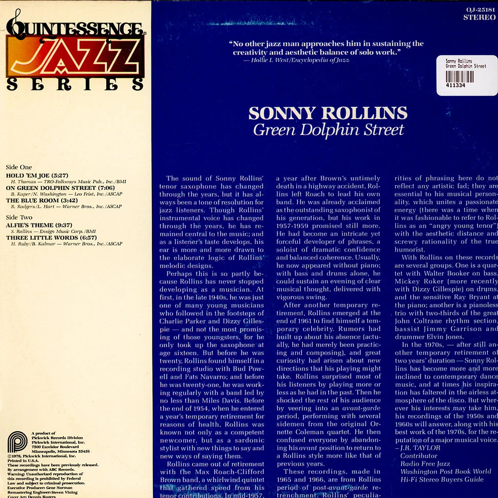 Sonny Rollins - Green Dolphin Street