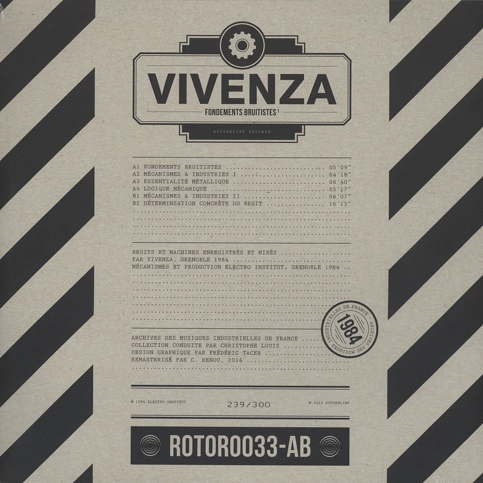 Vivenza - Fondements Bruitistes I Black Vinyl Edition