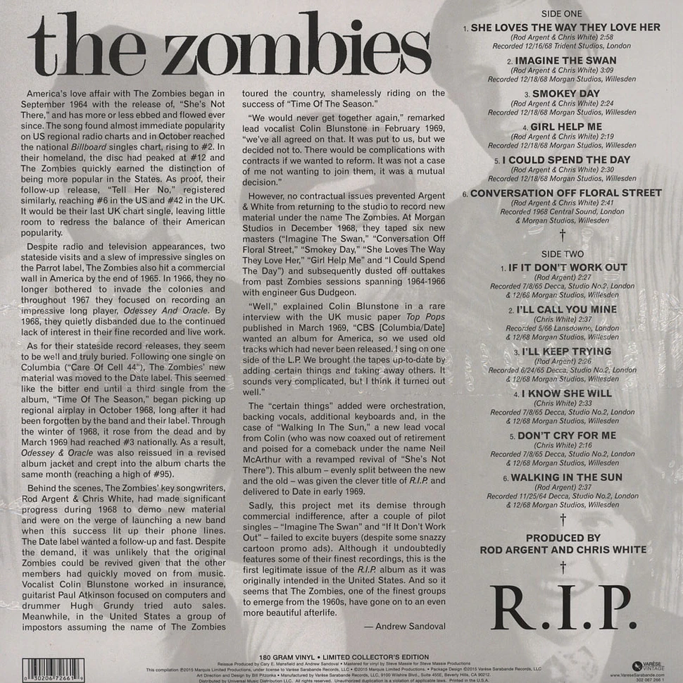 The Zombies - R.I.P. (The Lost Album)