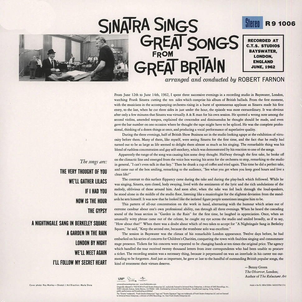 Frank Sinatra - Great Songs From Great Britain