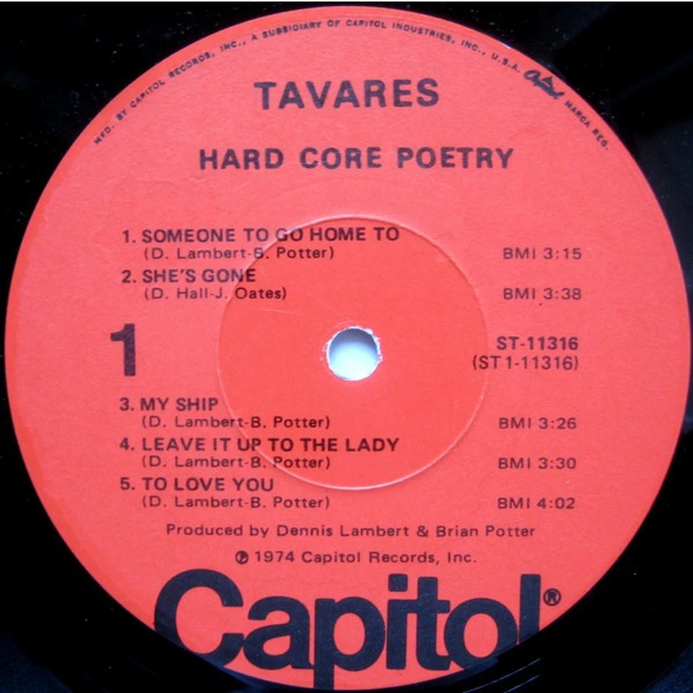 Tavares - Hard Core Poetry