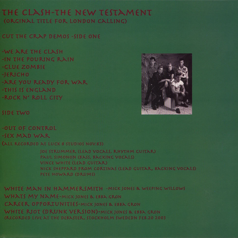 The Clash - The New Testament - Cut The Crap Demos