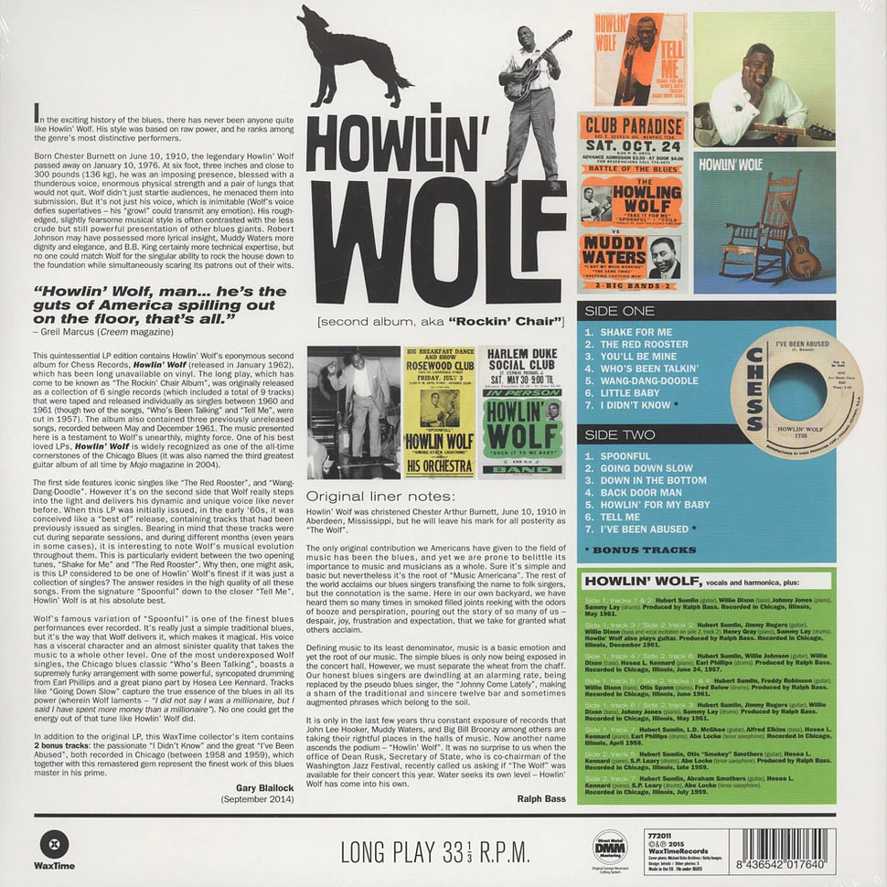 Howlin' Wolf - Second Album aka Rockin Chair