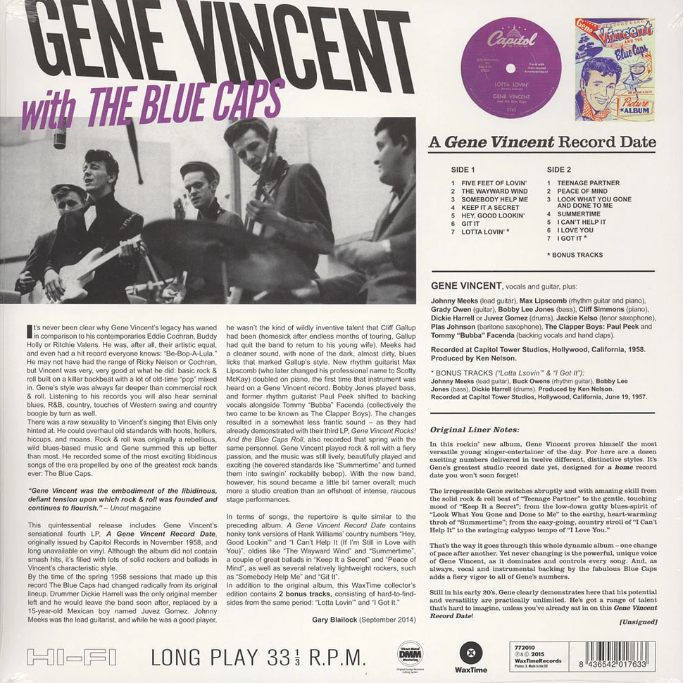 Gene Vincent & The Blue Caps - A Gene Vincent Record Date
