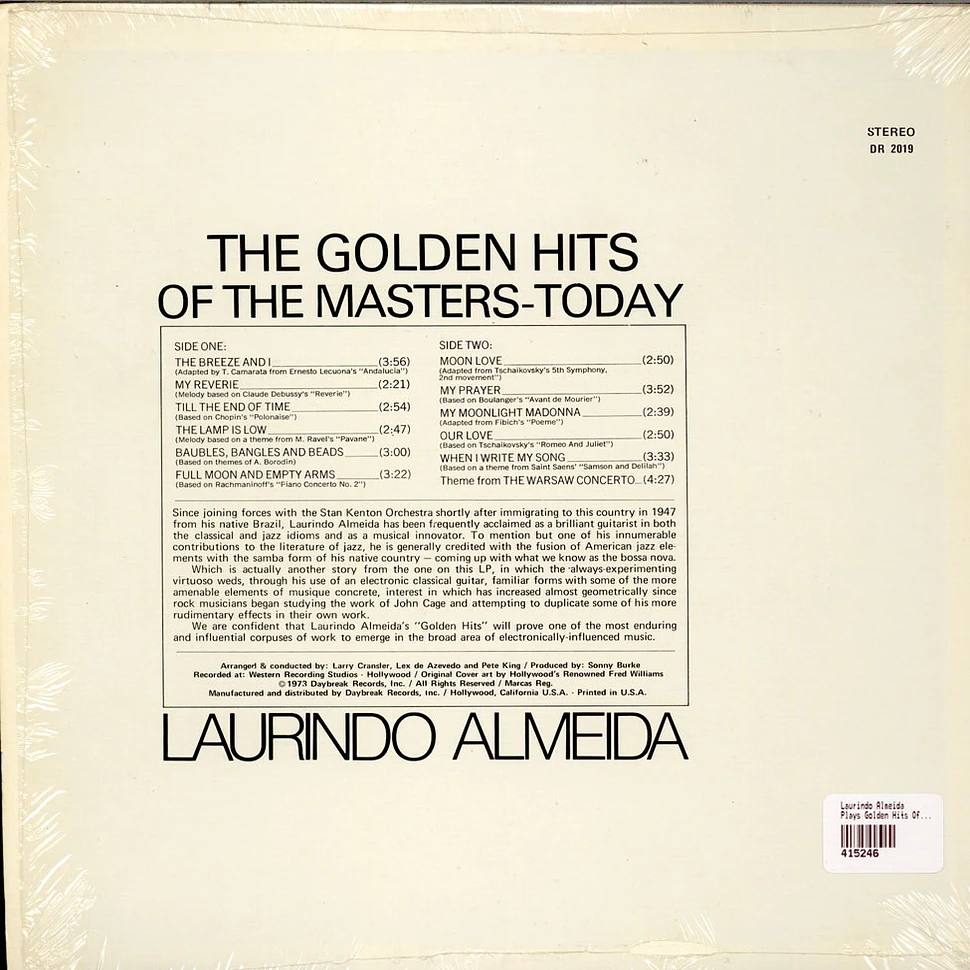 Laurindo Almeida - Plays Golden Hits Of The Masters Today