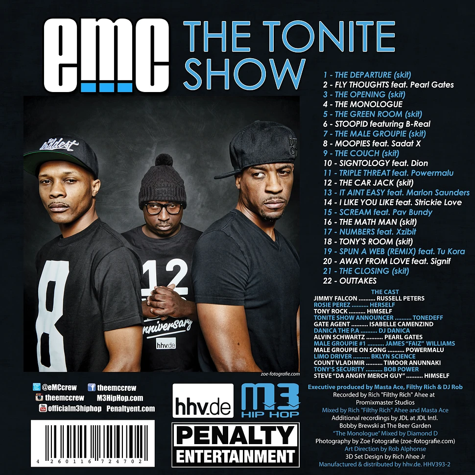 eMC (Masta Ace, Wordsworth & Stricklin) - The Tonite Show Blue Marbled Vinyl Edition