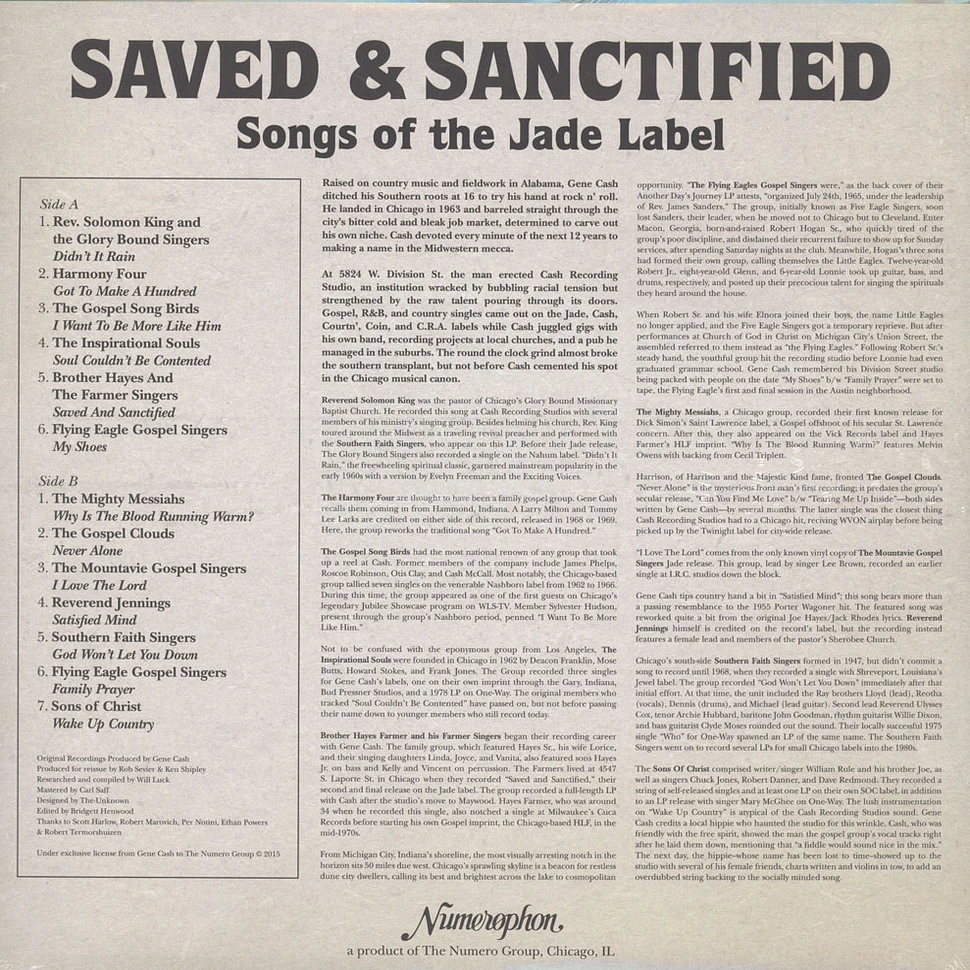V.A. - Saved & Sanctified: Songs Of The Jade Label