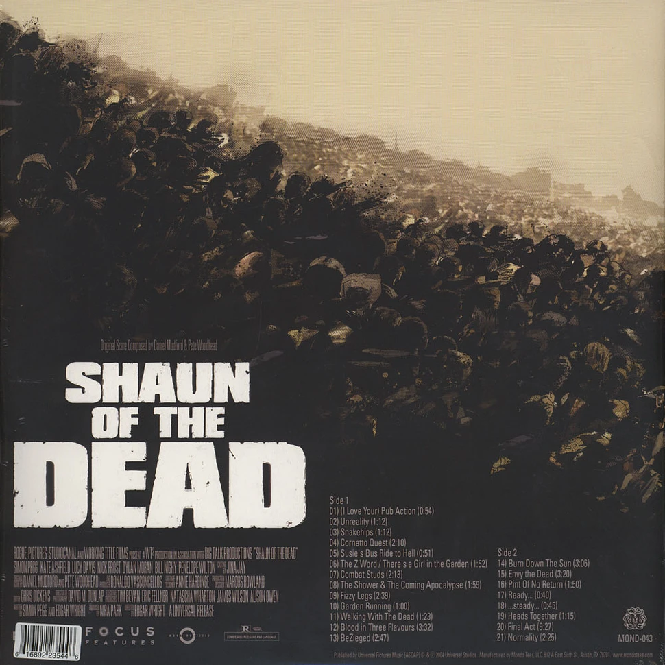 Daniel Mudford & Pete Woodhead - OST Shaun Of The Dead Red Vinyl Edition
