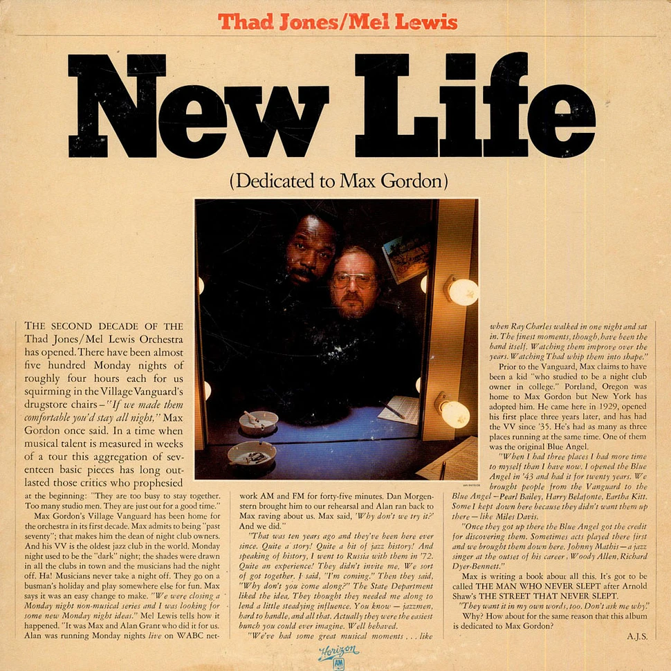 Thad Jones & Mel Lewis - New Life (Dedicated To Max Gordon)