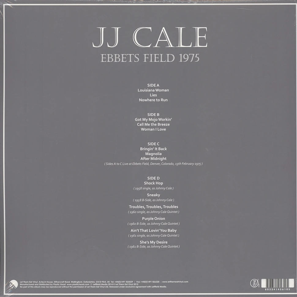 J.J. Cale - Ebbets Field 1975