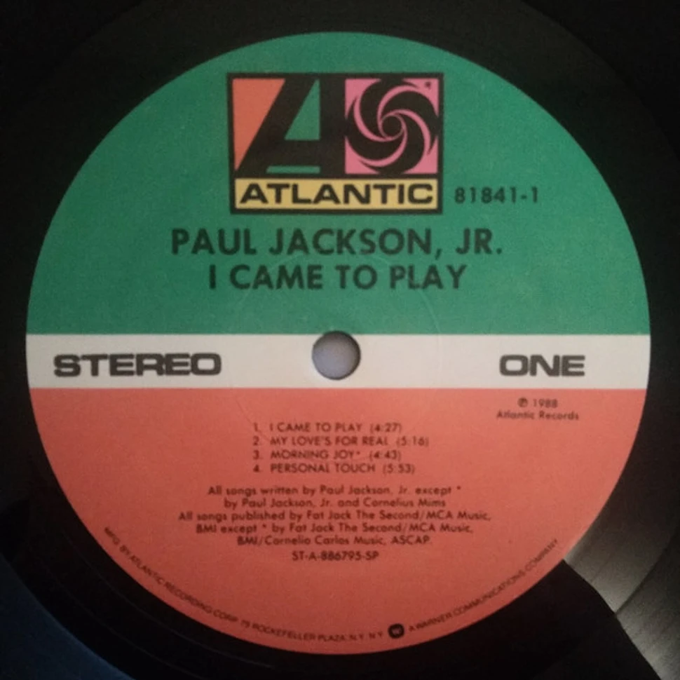 Paul Jackson Jr. - I Came To Play