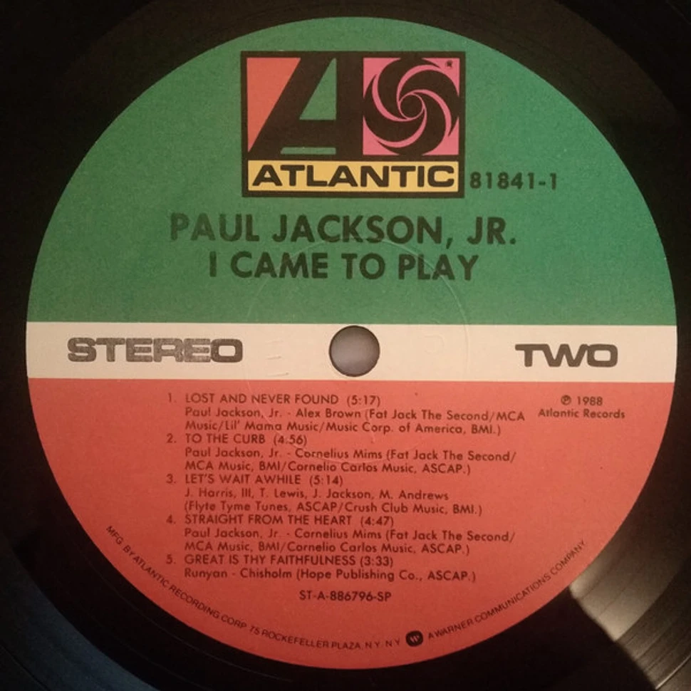 Paul Jackson Jr. - I Came To Play