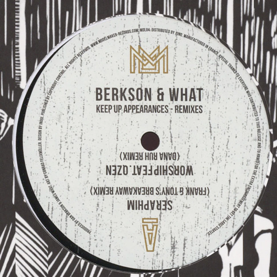 Berkson & What - Keep Up Appearances Remixes