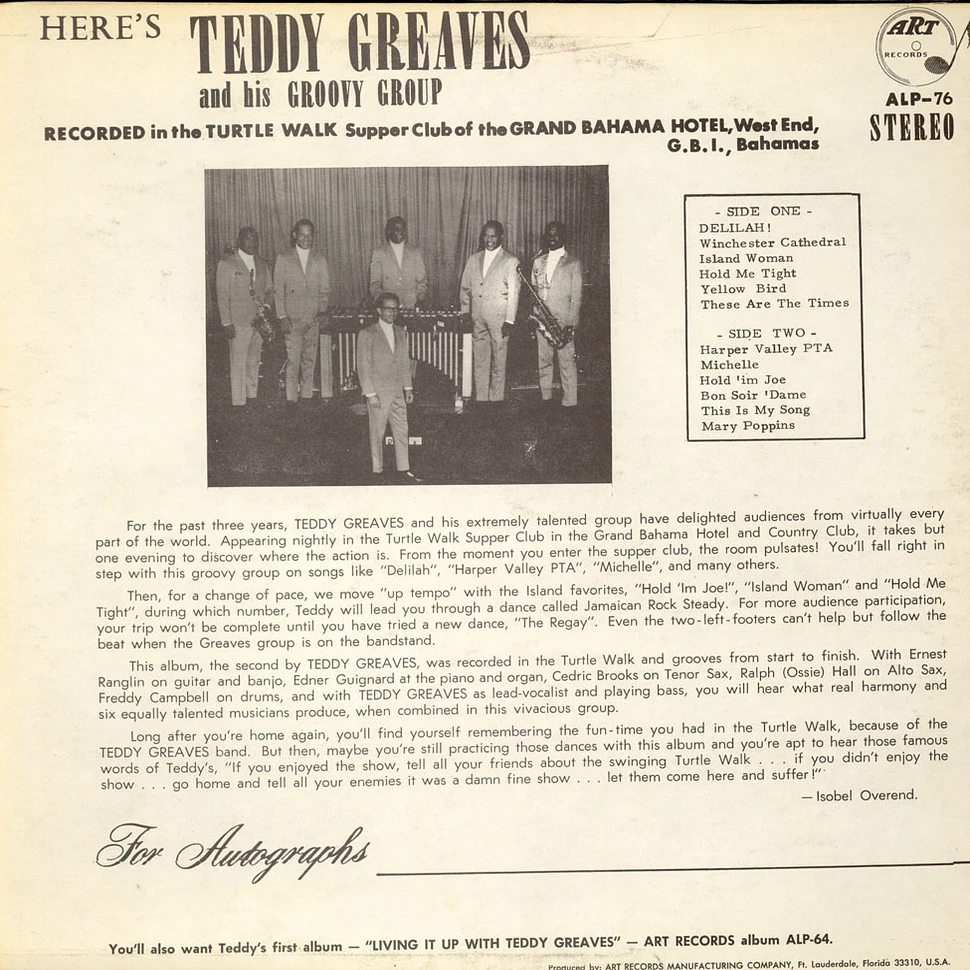 Teddy Greaves And His Groovy Group - Here's Teddy Greaves And His Groovy Group