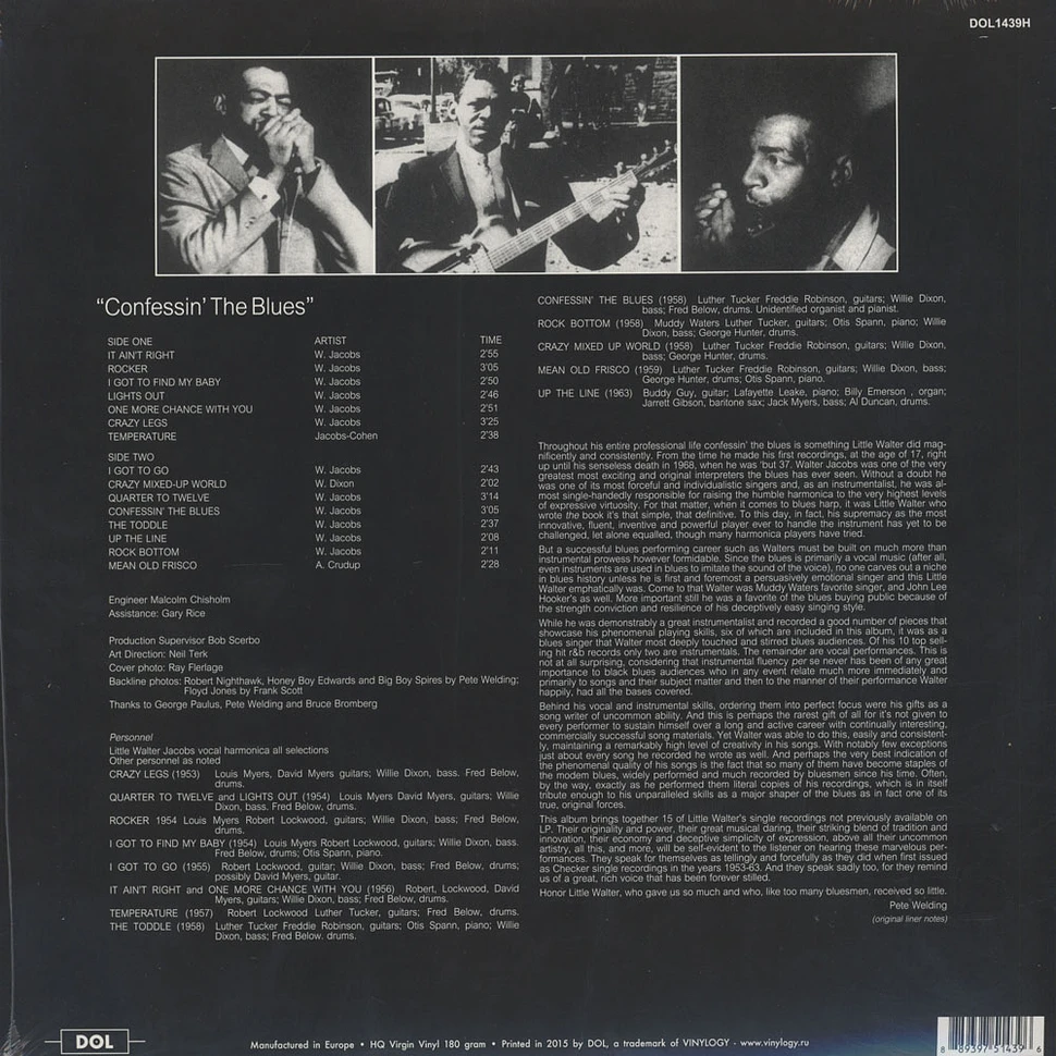 Little Walter - Confessin' The Blues 180g Vinyl Edition