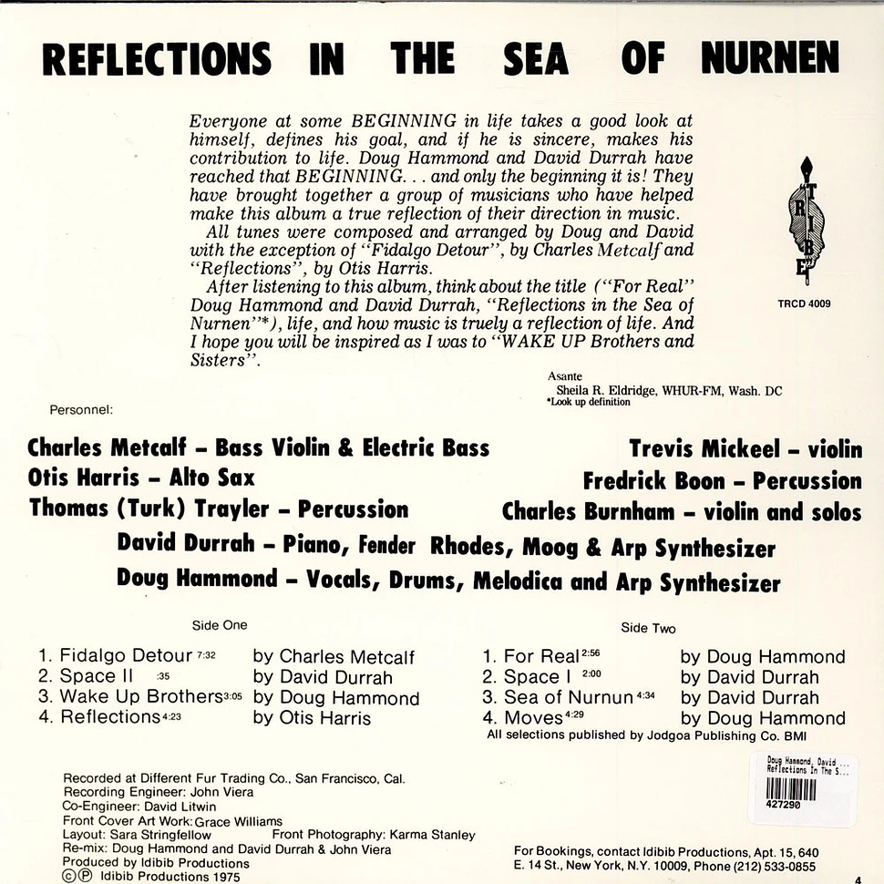 Doug Hammond, David Durrah, Otis Harris, Trevis Mickeel, Fredrick Boon, Chuck Metcalf, Charles Burnham, Thomas (Turk) Trayler - Reflections In The Sea Of Nurnen