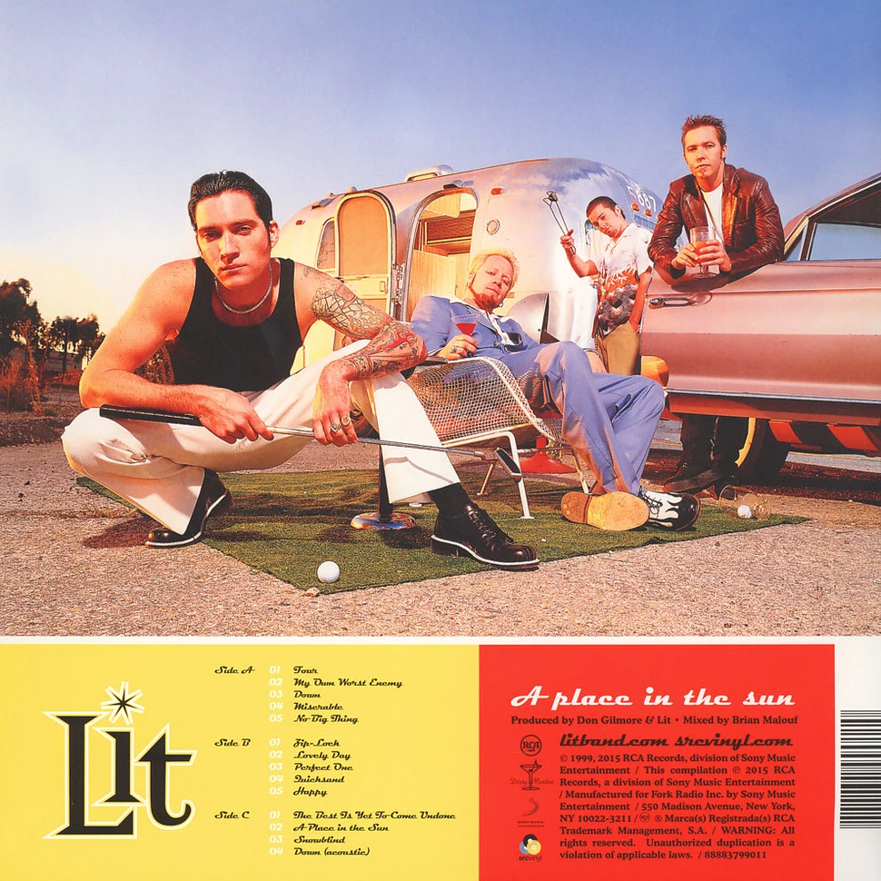 Lit - A Place In The Sun Orange Vinyl Edition