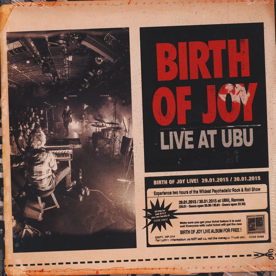 Birth Of Joy - Live At Ubu