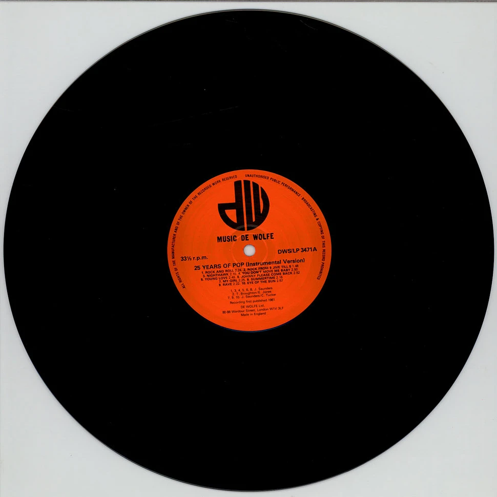 Flint And Wozo - 25 Years Of Pop (Instrumental Versions)