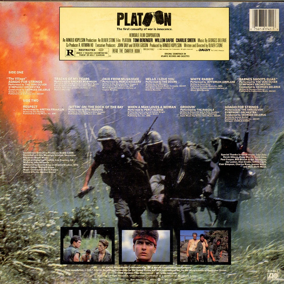 V.A. - Platoon (Original Motion Picture Soundtrack And Songs From The Era)