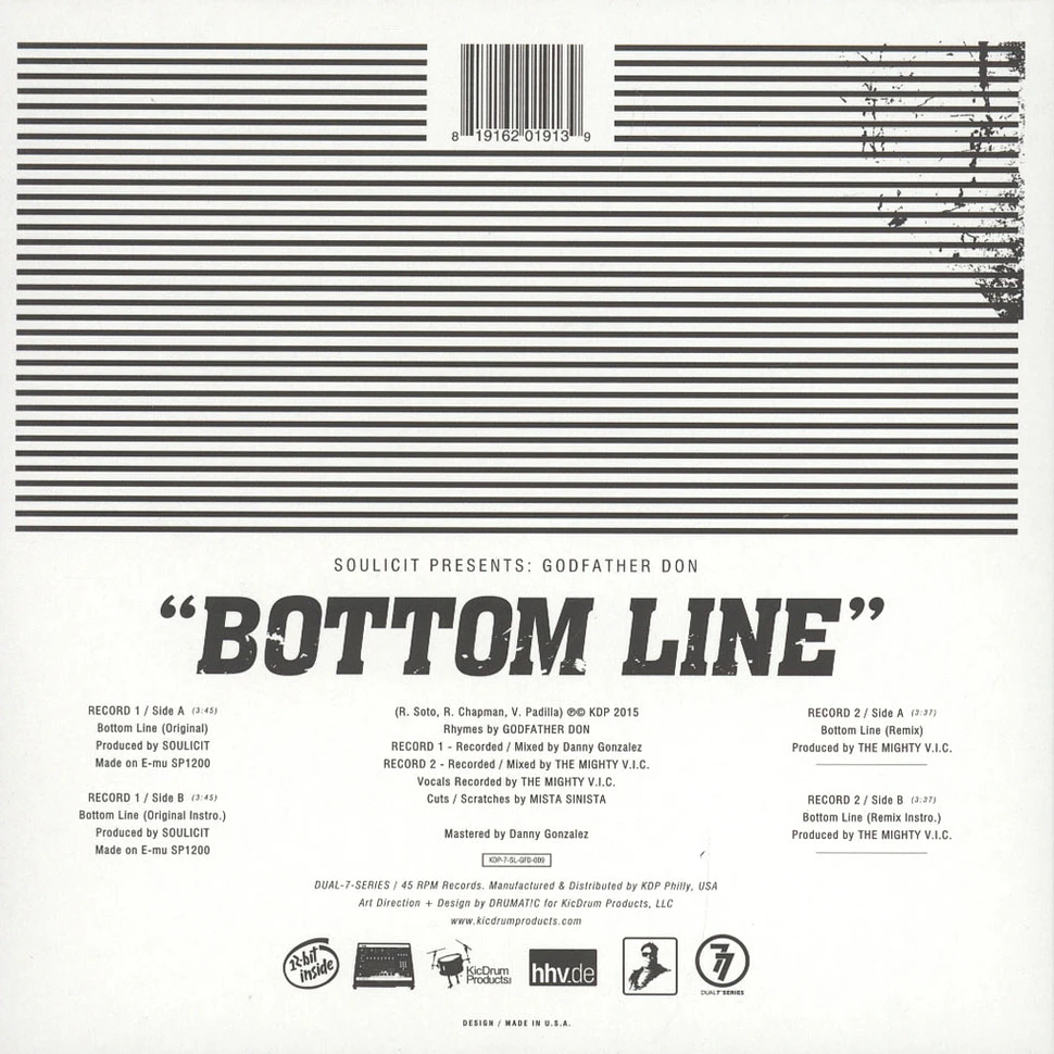 Soulicit presents Godfather Don - Bottom Line Black Vinyl Edition