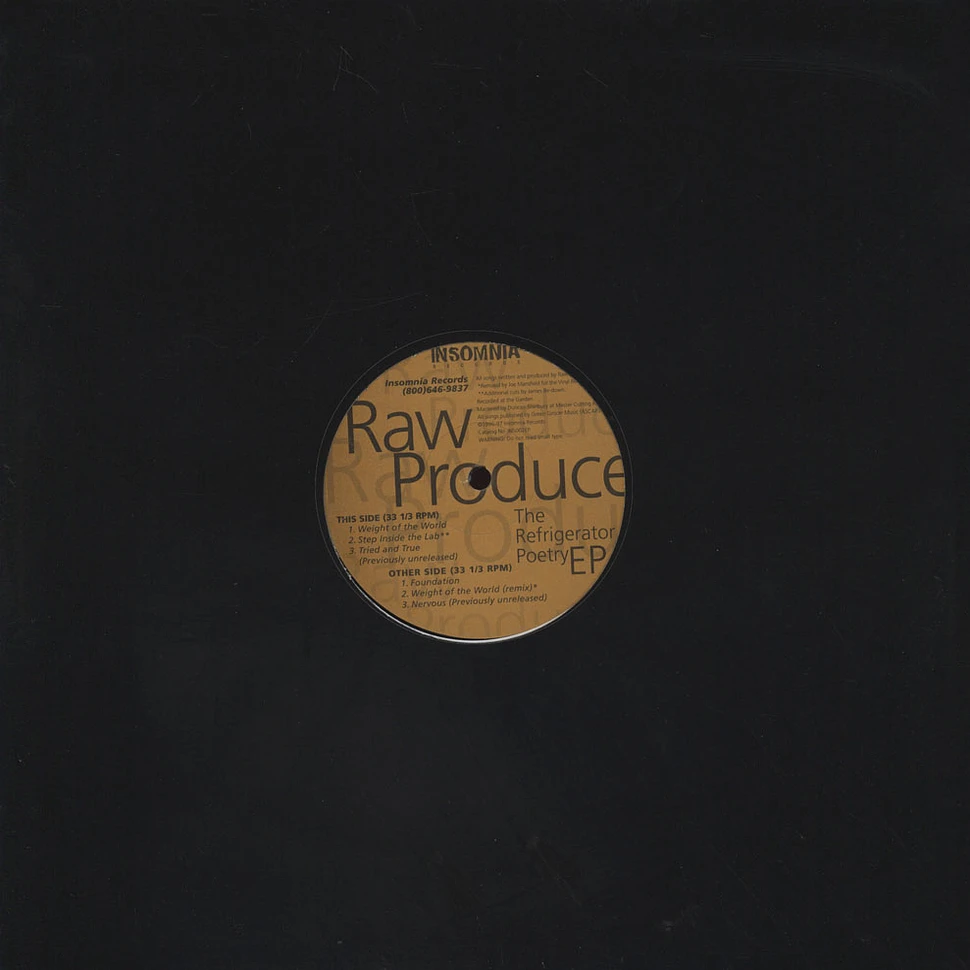 Raw Produce - The Refrigerator Poetry EP