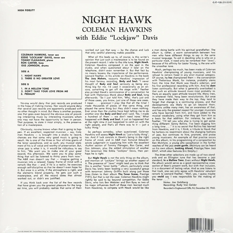 Coleman Hawkins - Night Hawk With Eddie Lockjaw Davis