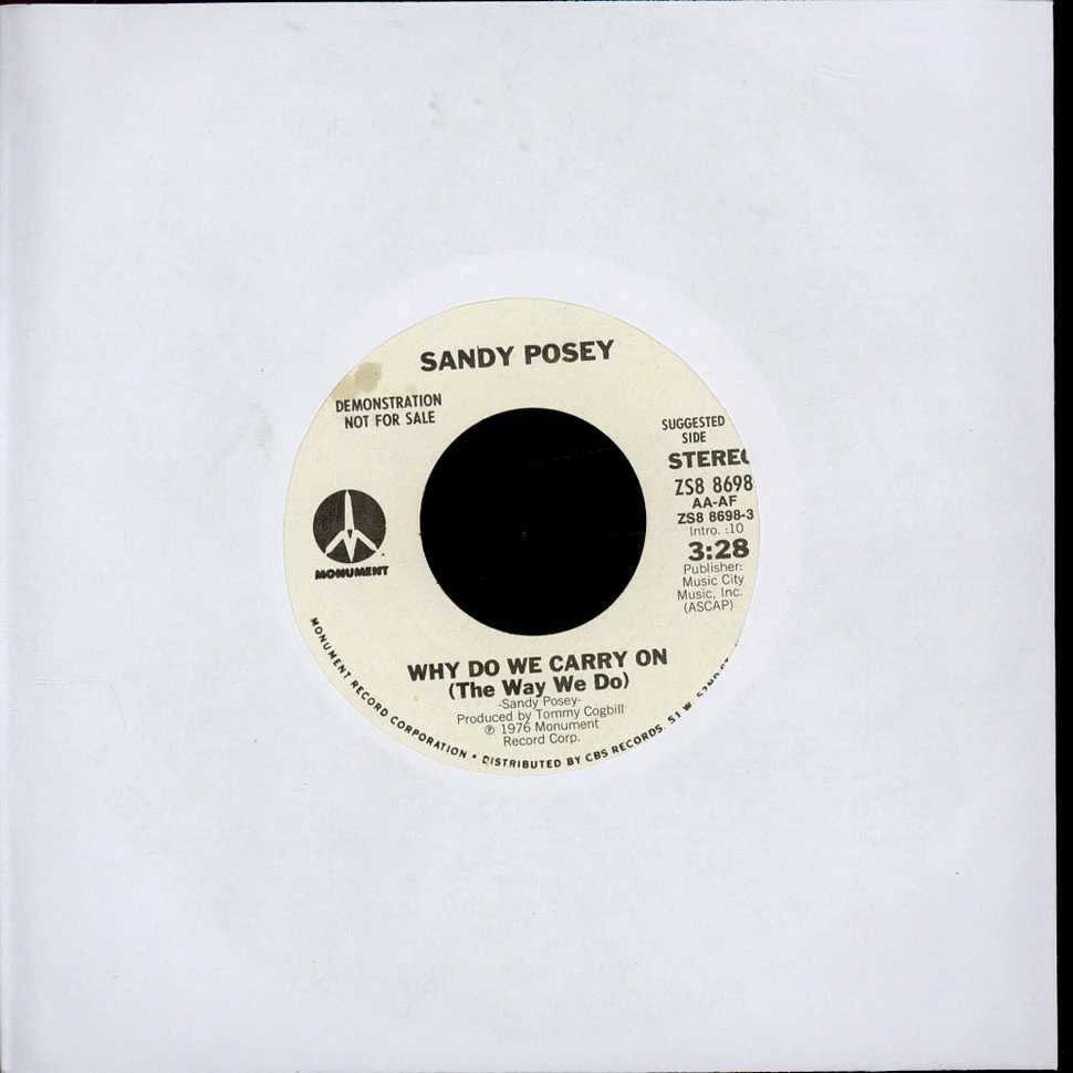 Sandy Posey - Why Do We Carry On