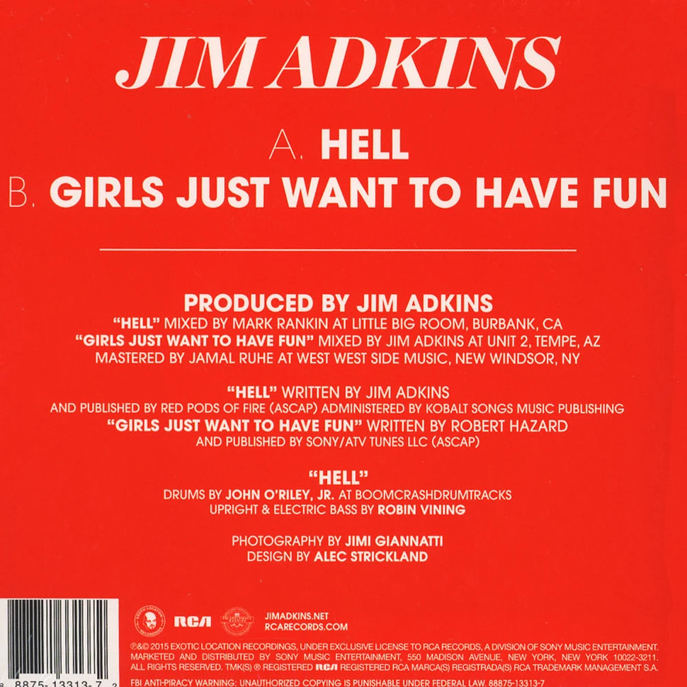 Jim Adkins - Hell / Girl Just Want To Have Fun