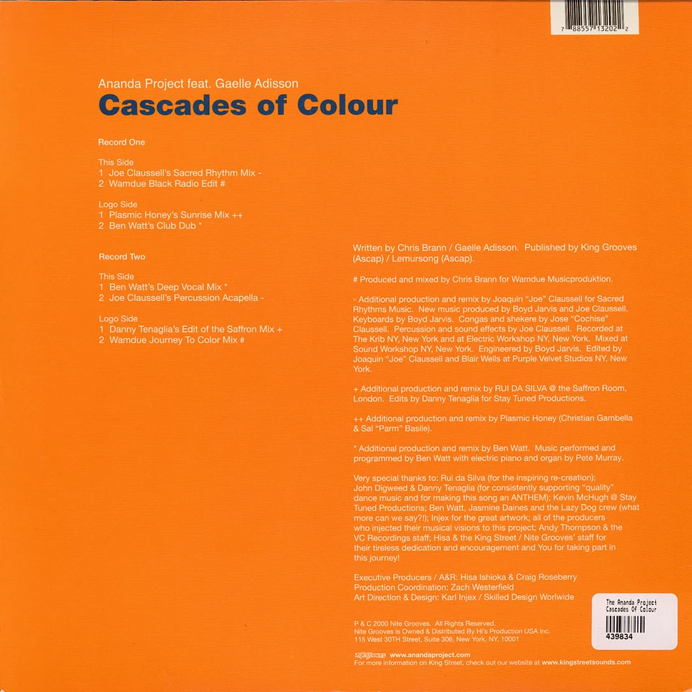 The Ananda Project Featuring Gaelle Adisson - Cascades Of Colour
