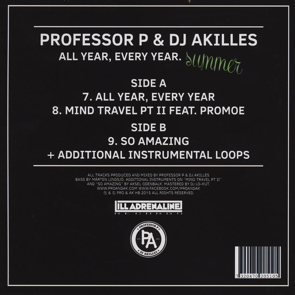 Professor P & DJ Akilles - All Year, Every Year: Summer EP