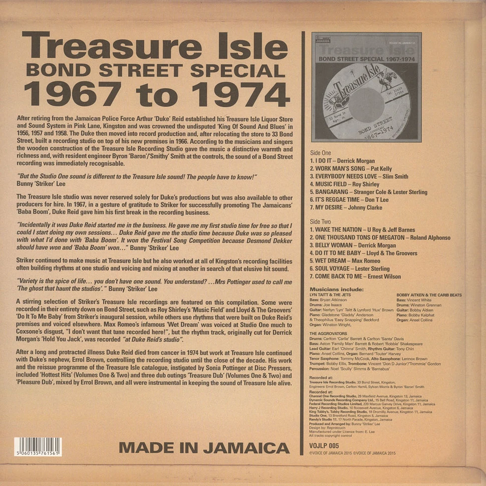 V.A. - Treasure Isle: Bond Street Special '67-'74