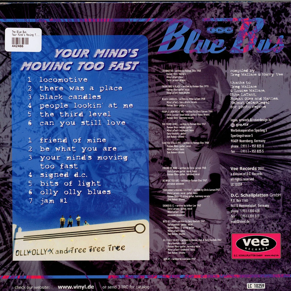 The Blue Bus - Your Mind's Moving Too Fast
