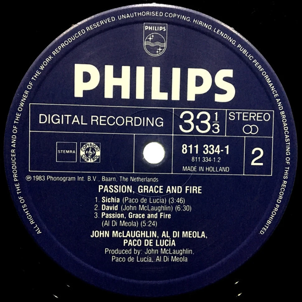 John McLaughlin, Al Di Meola, Paco De Lucía - Passion, Grace & Fire