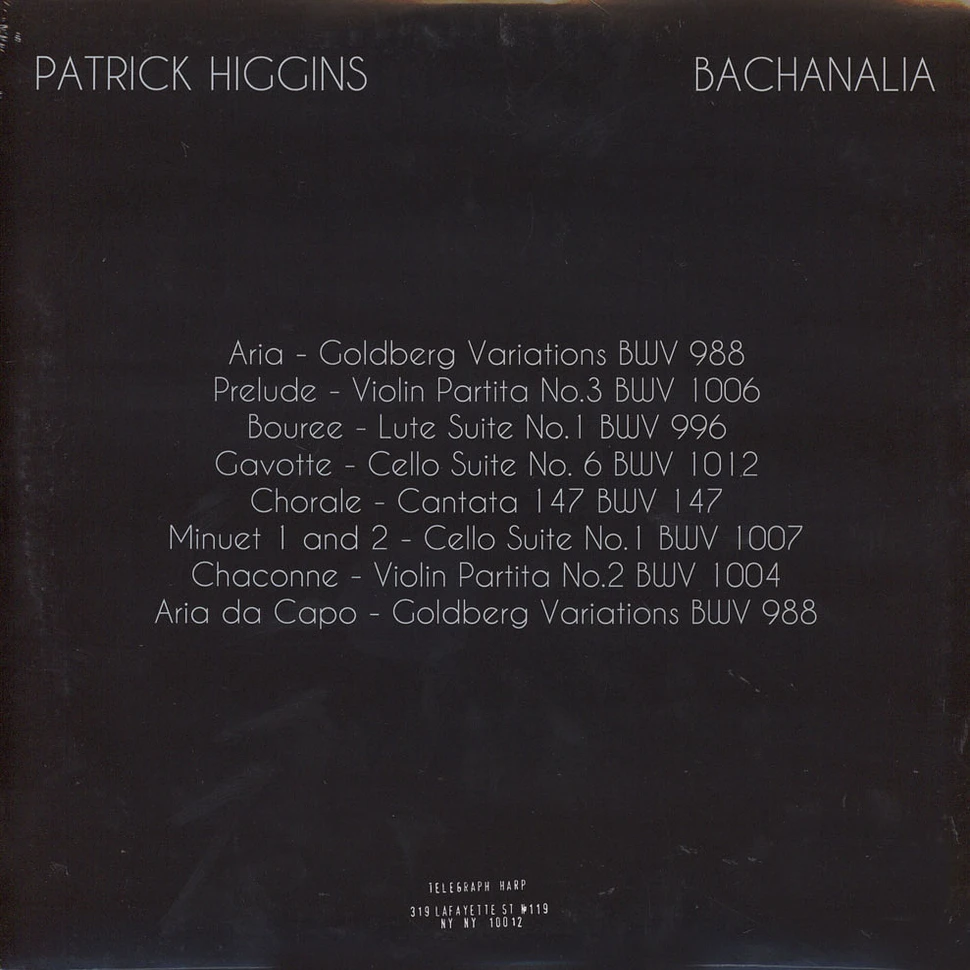 Patrick Higgins - Bachanalia