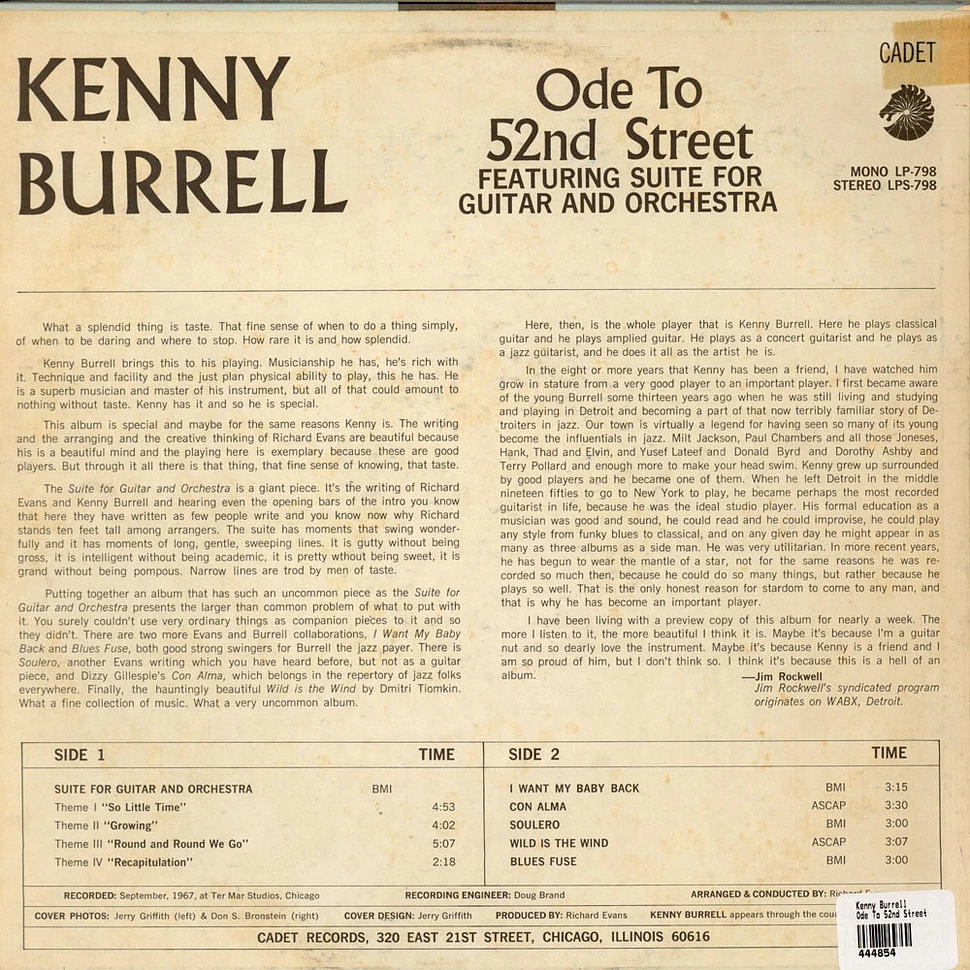 Kenny Burrell - Ode To 52nd Street