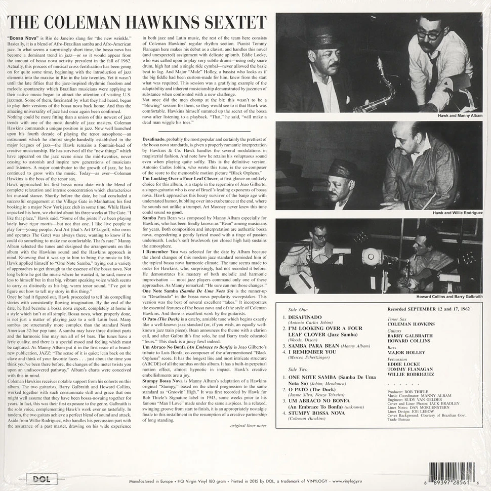 Coleman Hawkins - Desafinado: Bossa Nova & Jazz Samba 180g Vinyl Edition