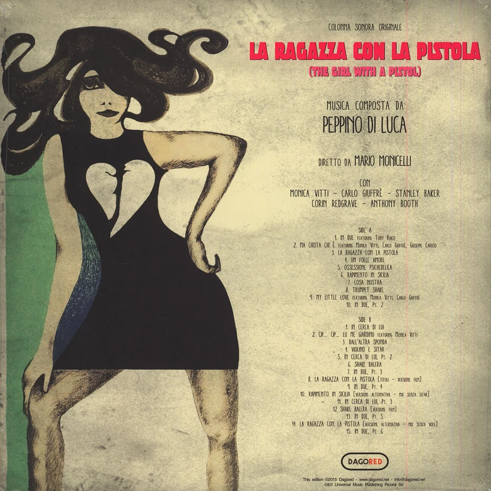 Peppino De Luca - OST La Ragazza Con La Pistola Colored Vinyl Edition