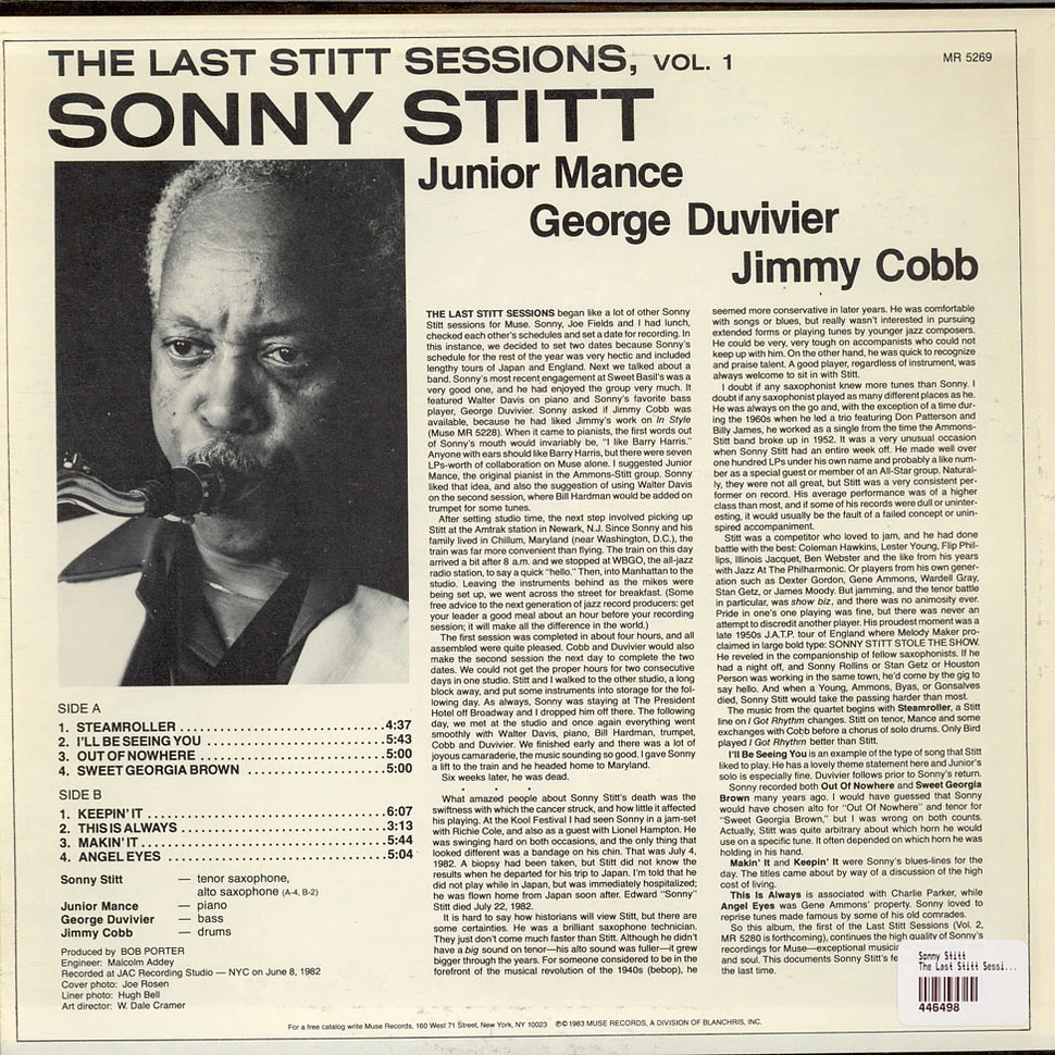 Sonny Stitt - The Last Stitt Sessions, Vol. 1