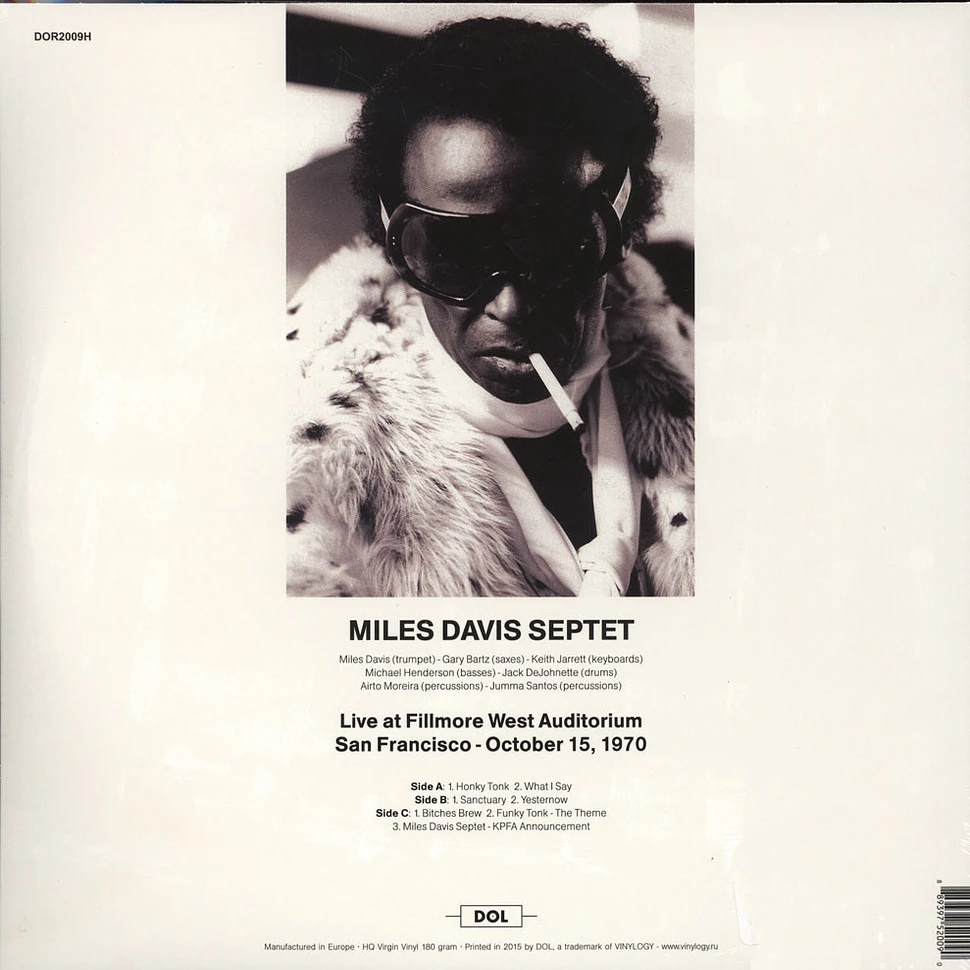 Miles Davis - Live At The Fillmore West, San Francisco, 1970 180g Vinyl Edition