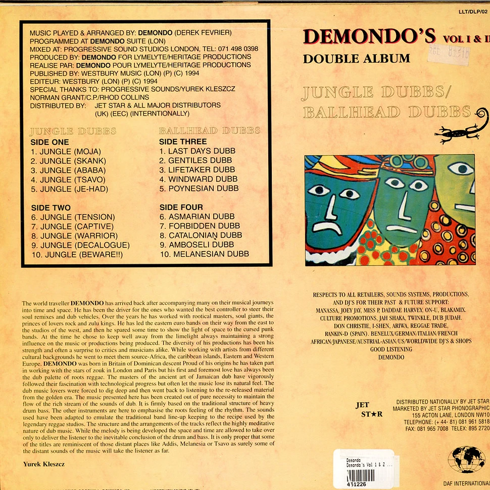 Demondo - Demondo's Vol 1 & 2 - Jungle Dubbs / Ballhead Dubbs