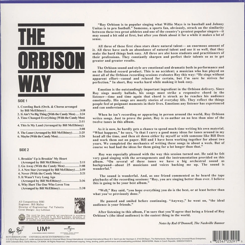 Roy Orbison - Orbison Way