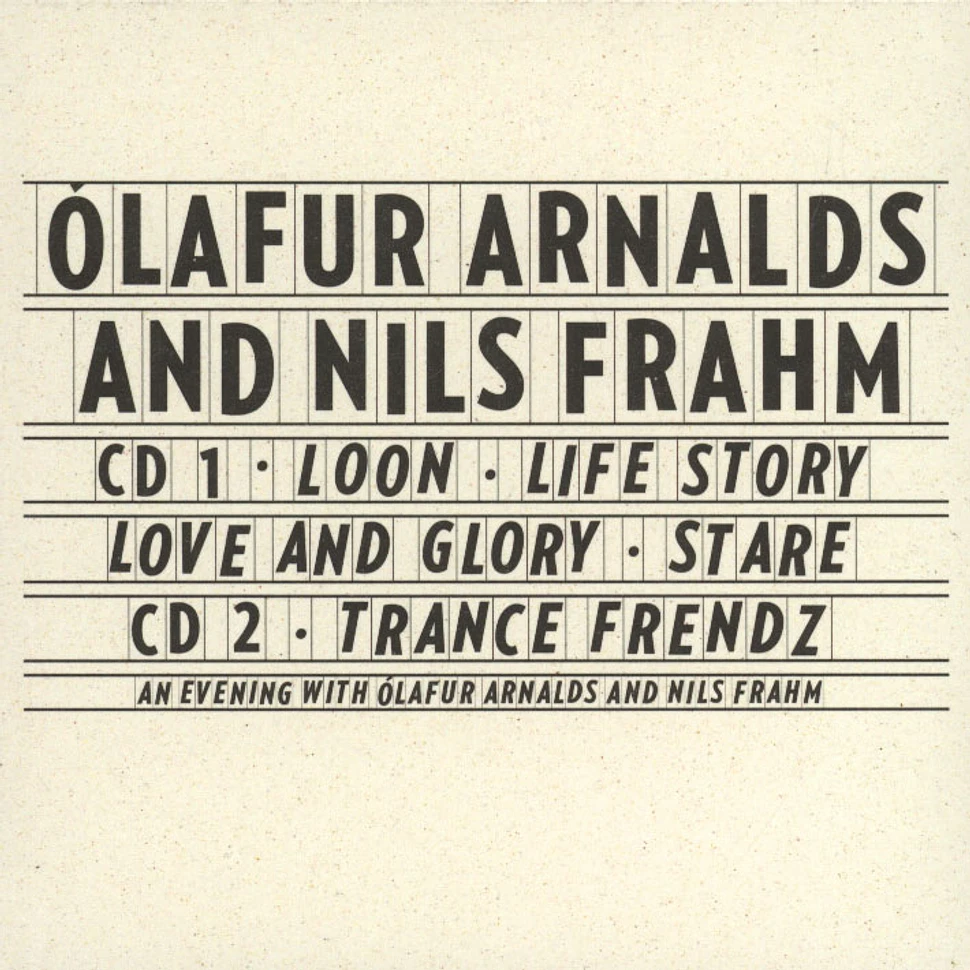 Olafur Arnalds & Nils Frahm - Collaborative Works