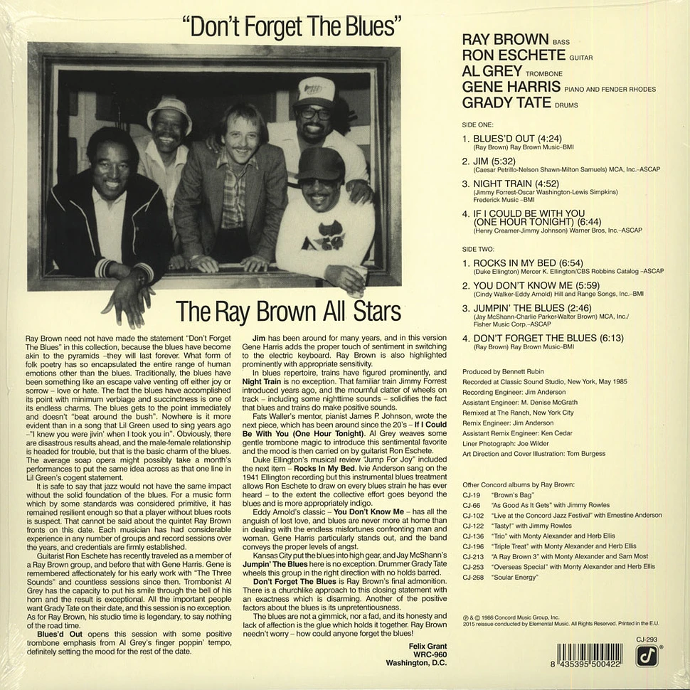 Ray Brown All Stars - Don't Forget The Blues