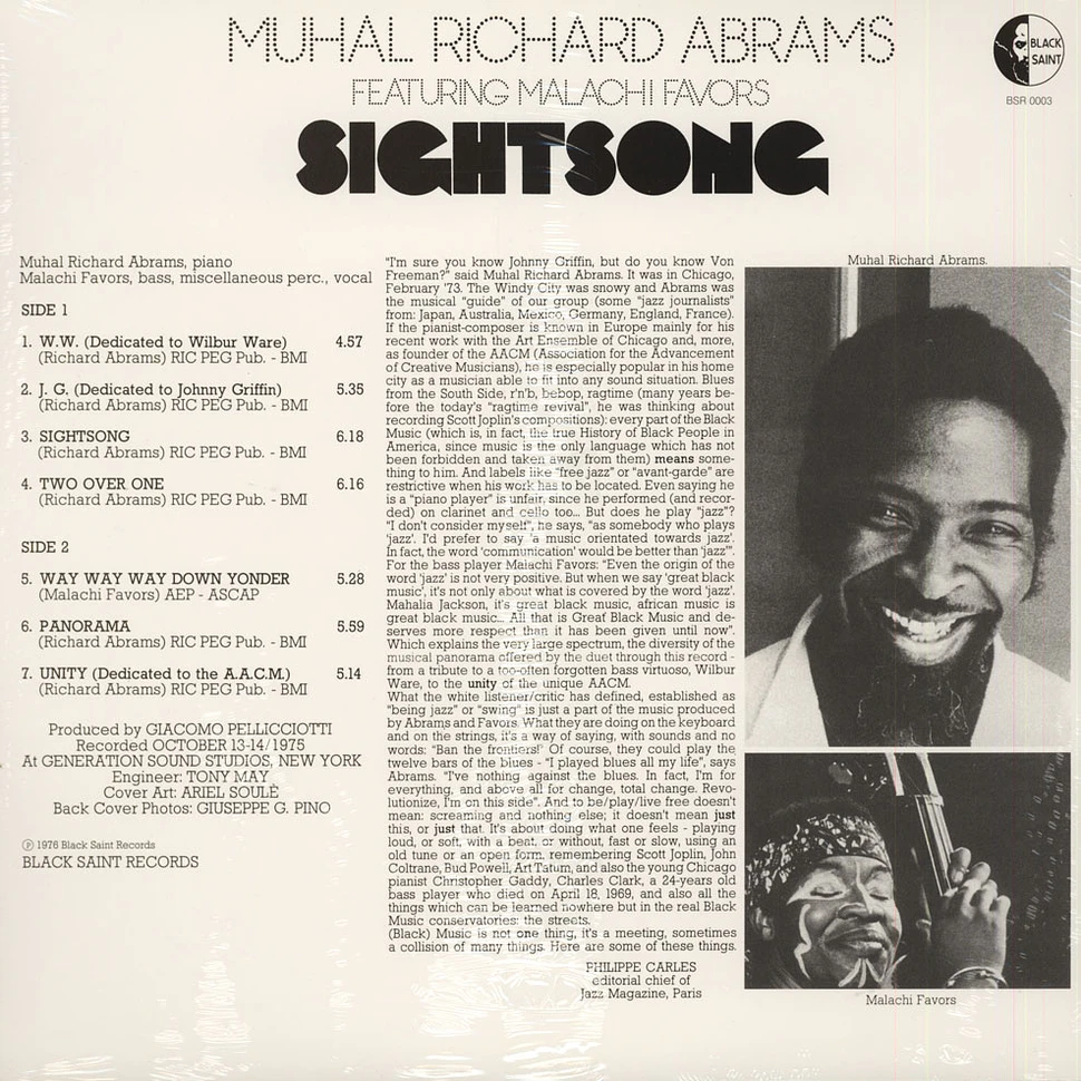 Muhal Richard Abrams - Sightsong