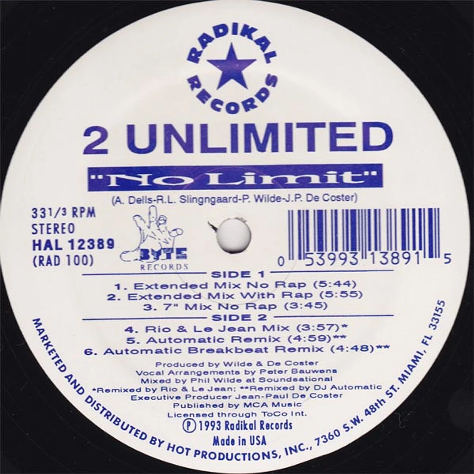 2 Unlimited - No Limit