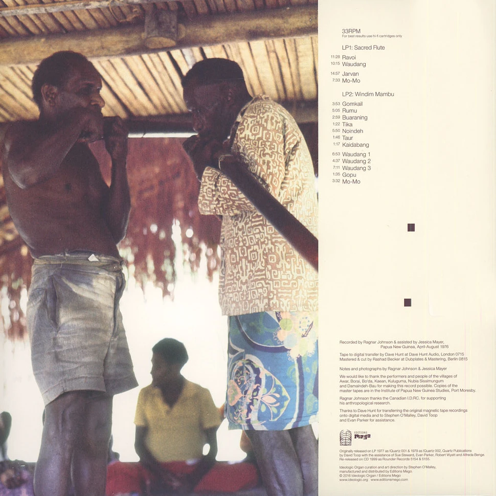 Ragnar Johnson & Jessica Mayer - Sacred Flute Music From New Guinea: Madang / Windim Mabu